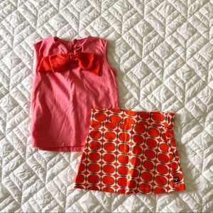 Top and skirt set